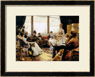 Five O'clock Tea, 1883-4 by Julius Leblanc Stewart Pricing Limited Edition Print image