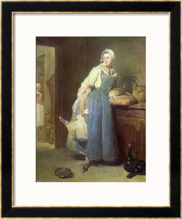 The Kitchen Maid With Provisions, 1739 by Jean-Baptiste Simeon Chardin Pricing Limited Edition Print image