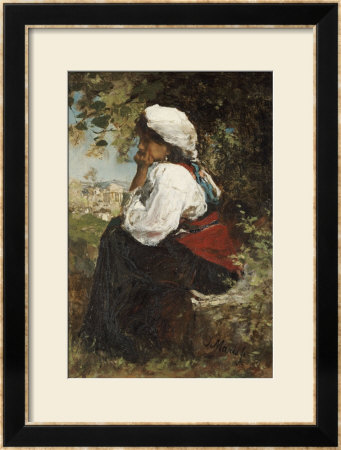A Roman Girl by Jacob Henricus Maris Pricing Limited Edition Print image