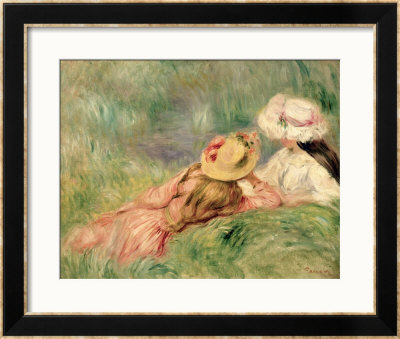 Young Girls On The River Bank by Pierre-Auguste Renoir Pricing Limited Edition Print image