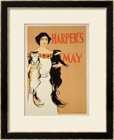 Reproduction Of A Poster Advertising The May Issue Of Harper's Magazine, 1897 by Edward Penfield Pricing Limited Edition Print image