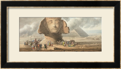 View Of The Head Of The Sphinx And The Pyramid Of Khafre, Circa 1790 by Louis-Francois Cassas Pricing Limited Edition Print image