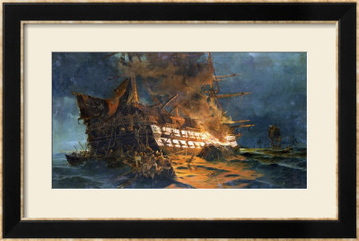 The Loss Of The Ajax Off Cape Janissary by Konstantinos Bolanachi Pricing Limited Edition Print image