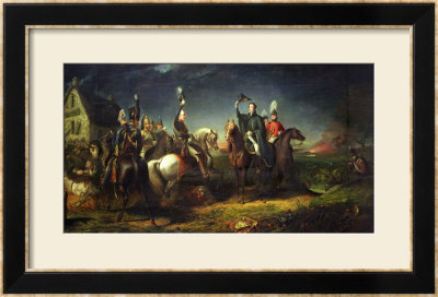 The Meeting Of The Duke Of Wellington And Field Marshal Blucher by Thomas Jones Barker Pricing Limited Edition Print image