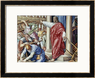 Jesus Drives Them Out Of The Temple by Julius Schnorr Von Carolsfeld Pricing Limited Edition Print image