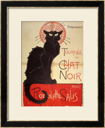 Poster Advertising A Tour Of The Chat Noir Cabaret, 1896 by Théophile Alexandre Steinlen Pricing Limited Edition Print image