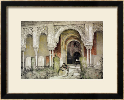 Entrance To The Hall Of The Two Sisters, From Sketches And Drawings Of The Alhambra, 1835 by John Frederick Lewis Pricing Limited Edition Print image