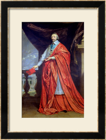 Portrait Of Armand-Jean Du Plessis, Cardinal Richelieu by Philippe De Champaigne Pricing Limited Edition Print image
