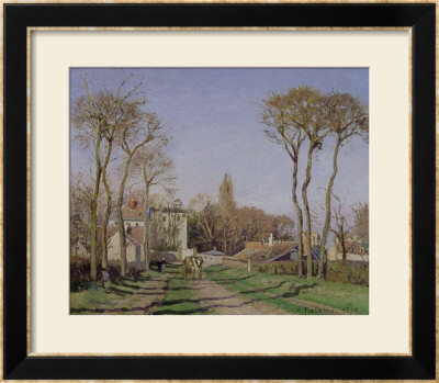 Entrance To The Village Of Voisins, Yvelines, 1872 by Camille Pissarro Pricing Limited Edition Print image
