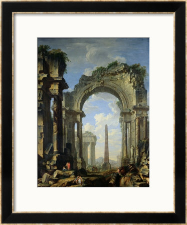 Landscape With Ruins by Giovanni Niccolo Servandoni Pricing Limited Edition Print image