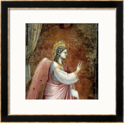 The Annunciation, Detail Of The Angel Gabriel, From The Lunette Above The Altar, Circa 1305 by Giotto Di Bondone Pricing Limited Edition Print image
