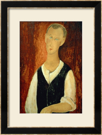 Young Man With A Black Waistcoat, 1912 by Amedeo Modigliani Pricing Limited Edition Print image