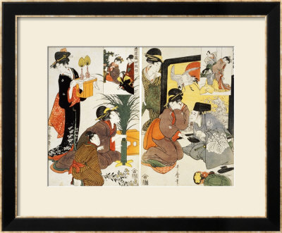 Loyal League Depicting Everyday Life Of An Edo Period Household by Utamaro Kitagawa Pricing Limited Edition Print image