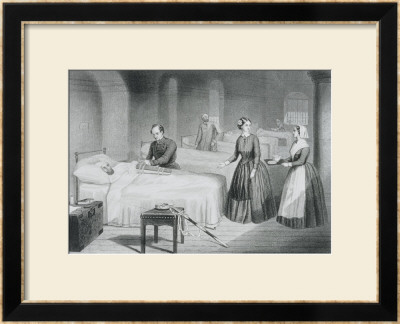 Miss Nightingale In The Hospital At Scutari by Robert Neal Hind Pricing Limited Edition Print image