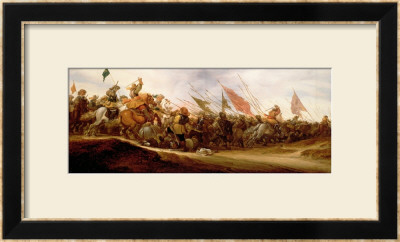 A Battle Scene, 1653 by Salomon Van Ruysdael Pricing Limited Edition Print image