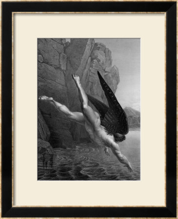 Satan Plunges Into The River Styx, From A French Edition Of Paradise Lost by Richard Edmond Flatters Pricing Limited Edition Print image