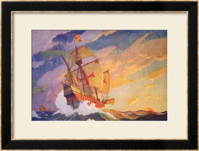 Columbus Crossing The Atlantic, 1927 by Newell Convers Wyeth Pricing Limited Edition Print image