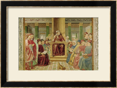 St. Augustine Reading Rhetoric And Philosophy At The School Of Rome by Benozzo Gozzoli Pricing Limited Edition Print image