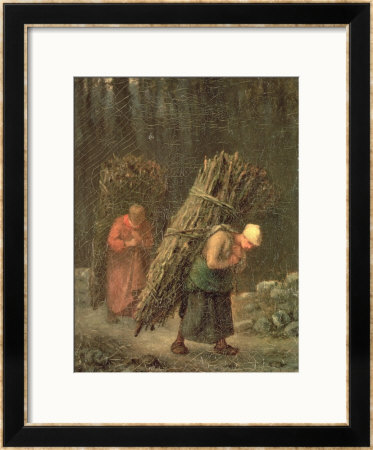 Peasant Women With Brushwood, Circa 1858 by Jean-Francois Millet Pricing Limited Edition Print image