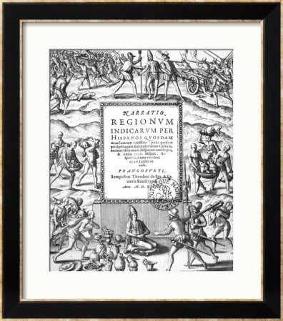 Bartholome De Las Casas Condemning The Cruel Treatment Of The Indians By The Conquistadors by Theodor De Bry Pricing Limited Edition Print image