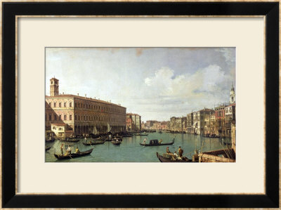 The Grand Canal From The Rialto Bridge by Canaletto Pricing Limited Edition Print image