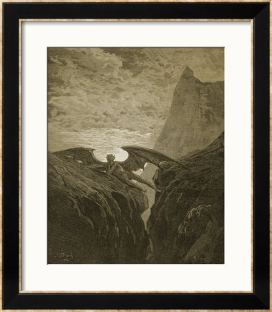 Satan Resting On The Mountain by Gustave Doré Pricing Limited Edition Print image