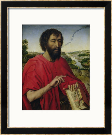 St. John The Baptist, Left Hand Panel Of The Triptych Of The Braque Family by Rogier Van Der Weyden Pricing Limited Edition Print image