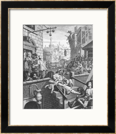 Gin Lane, 1751 by William Hogarth Pricing Limited Edition Print image
