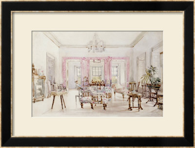 The Drawing Room Of Queen's House, Barbados, Circa 1880 by Col. Lionel Grimston Fawkes Pricing Limited Edition Print image
