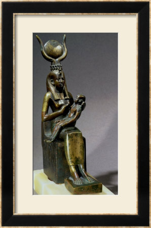 Statuette Of The Goddess Isis And The Child Horus by Late Period Egyptian Pricing Limited Edition Print image