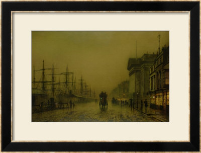 Liverpool Docks Customs House And Salthouse Docks, Liverpool by John Atkinson Grimshaw Pricing Limited Edition Print image