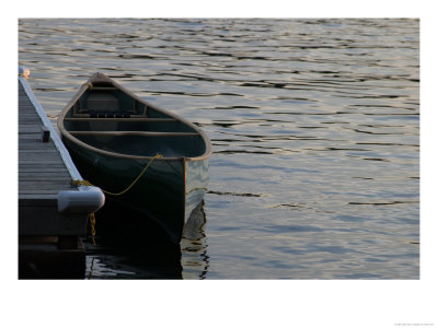 Canoe Tied To Dock by Keith Levit Pricing Limited Edition Print image