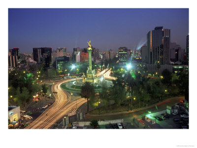 Aerial View Of Mexico City At Night, Mexico by Peter Adams Pricing Limited Edition Print image