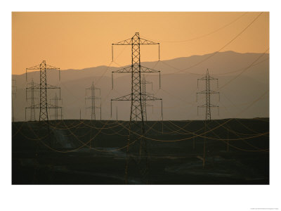 Power Lines Transport Electricity Across The Atacama Desert by Joel Sartore Pricing Limited Edition Print image