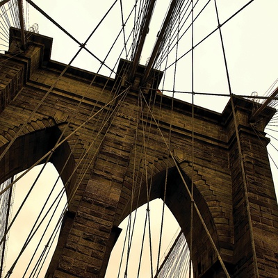 Brooklyn Bridge Ii (Sepia) (Detail) by Erin Clark Pricing Limited Edition Print image