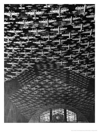 Model Airplanes On The Ceiling Of Union Station, Chicago, 1943 by Jack Delano Pricing Limited Edition Print image