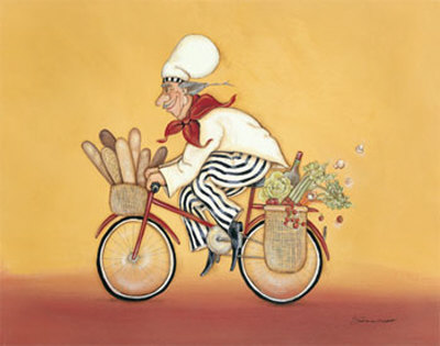 Biking Chef by Stephanie Marrott Pricing Limited Edition Print image