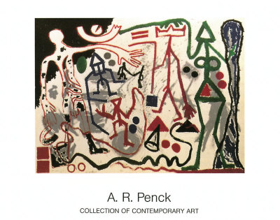 Ten X Den X Zen, 1983 by A. R. Penck Pricing Limited Edition Print image