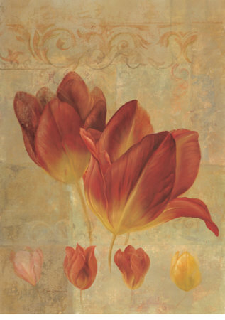Blush Tulips by Fabrice De Villeneuve Pricing Limited Edition Print image