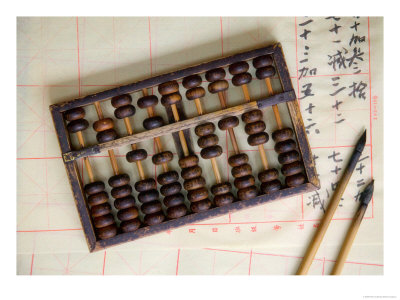 Chinese Abacus With Brushes, China by Keren Su Pricing Limited Edition Print image