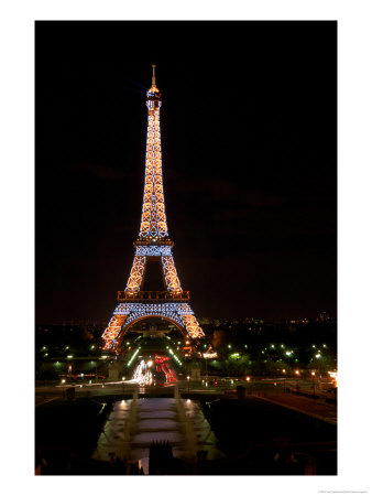 Eiffel Tower At Night, Paris, France by Lisa S. Engelbrecht Pricing Limited Edition Print image