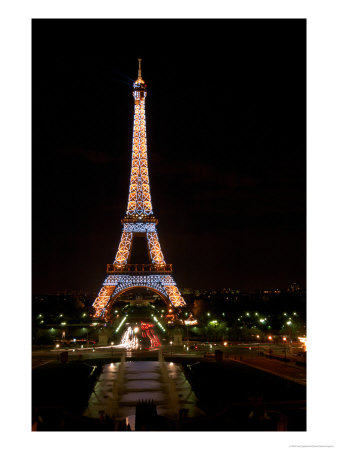 Eiffel Tower At Night, Paris, France by Lisa S. Engelbrecht Pricing Limited Edition Print image