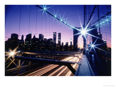 Brooklyn Bridge At Night, Nyc by Jacob Halaska Pricing Limited Edition Print image
