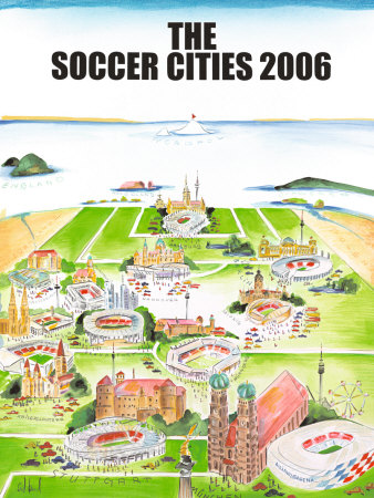The Soccer Cities 2006 by Sylvia Joel Pricing Limited Edition Print image