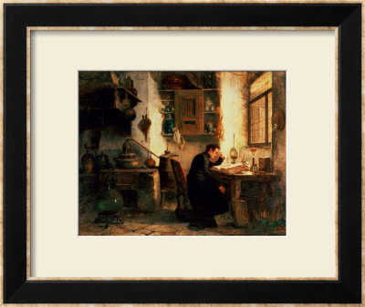 The Student Of Chemistry And Pharmacy by Karl Joseph Litschaur Pricing Limited Edition Print image