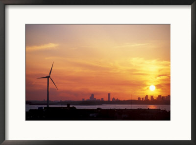 Wind Turbine In Hull, Boston, Massachusetts, Usa by Jerry & Marcy Monkman Pricing Limited Edition Print image