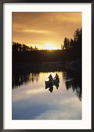 People Canoeing, Basswood Lake, Boundary Waters by Wiley & Wales Pricing Limited Edition Print image