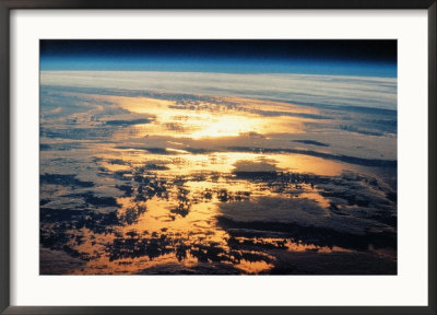 View Of Sunset From Space Shuttle by David Bases Pricing Limited Edition Print image