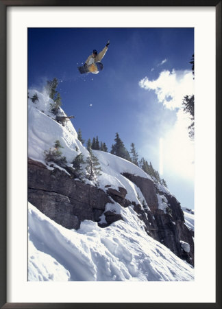 Snowboarder In The Air, Vail, Co by Douglas Hollenbeck Pricing Limited Edition Print image