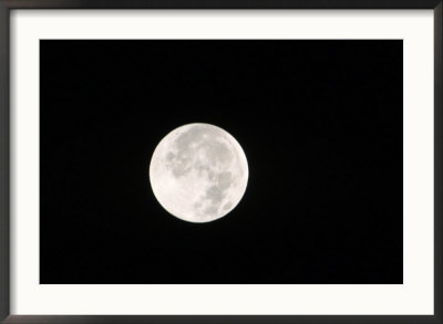 White Full Moon With Black Sky by Mark Reinstein Pricing Limited Edition Print image